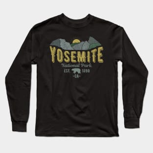 Yosemite National Park Vintage Mountains Walking Bear Est 1890 California State Long Sleeve T-Shirt